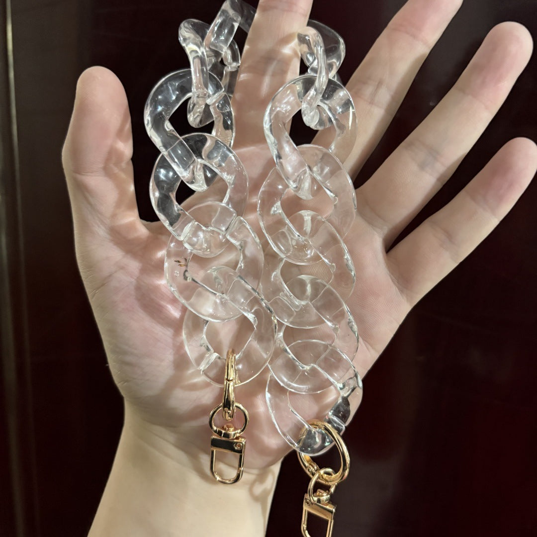 Large Flat Chain Strap - Acrylic Luxury Handbag Strap Fashionable for DIY Crafts