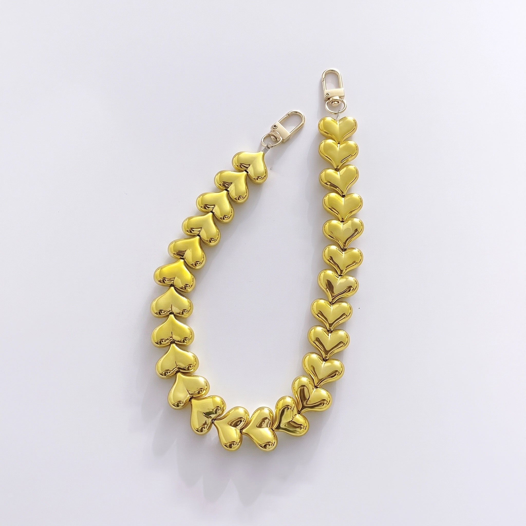 45cm Solid Color Heart Bag Chain – Purse Strap Replacement, 17.7" Handbag Accessory