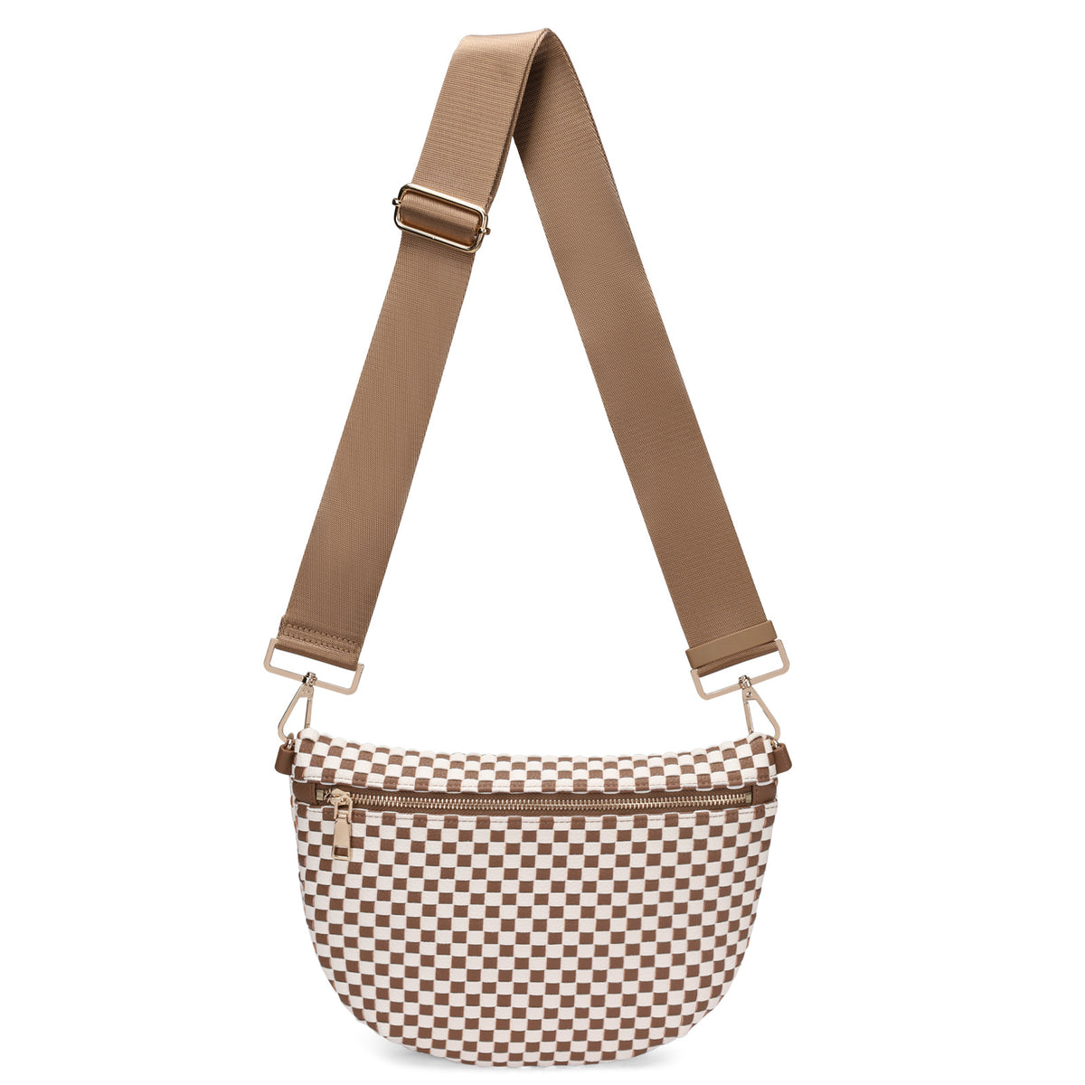 Woven Crossbody Bags For Women Checkered Bum Bag