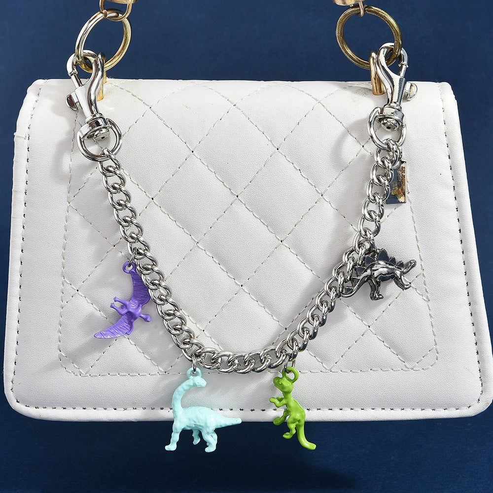 Cartoon Fun Bag Chain, Unique Dinosaur Charms, Retro Style Daily Matching Accessories for Girls