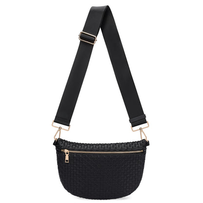 Woven Crossbody Bags For Women Checkered Bum Bag