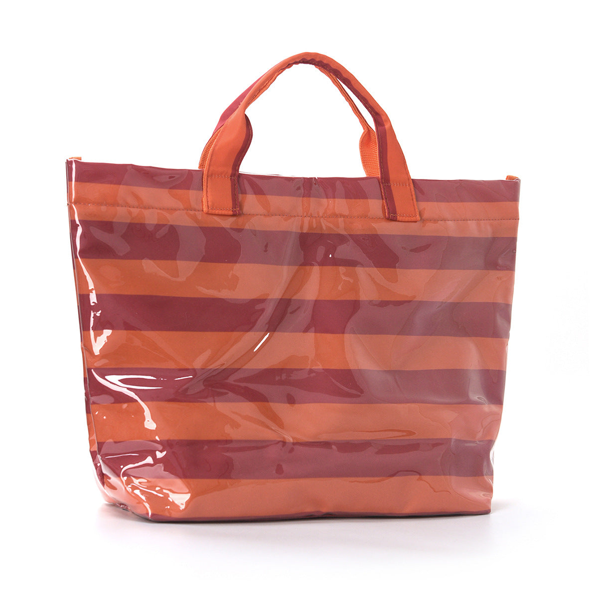 PVC Tote Bag Women's Plastic Tote Purse Large Letters Print Hobo Handbag for Work Beach Gift
