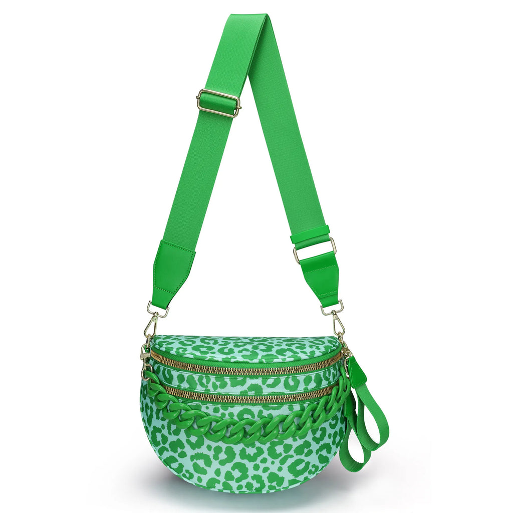 Leopard Purse Leopard Print Bum Bags for Women Crossbody Spacious Waist Bag Fanny Packs Crossbody Bag