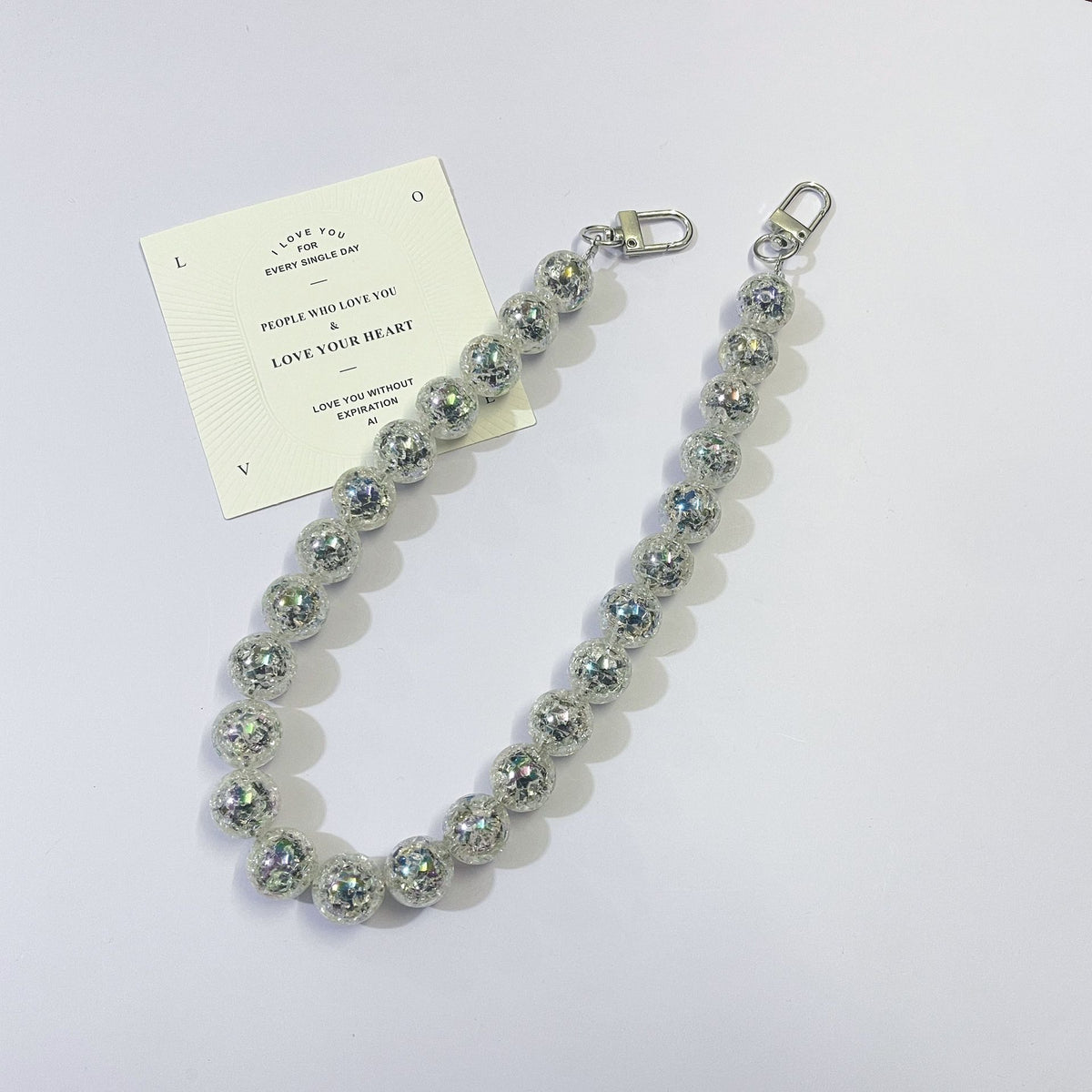 45cm Glitter Sequin Round Bead Bag Strap