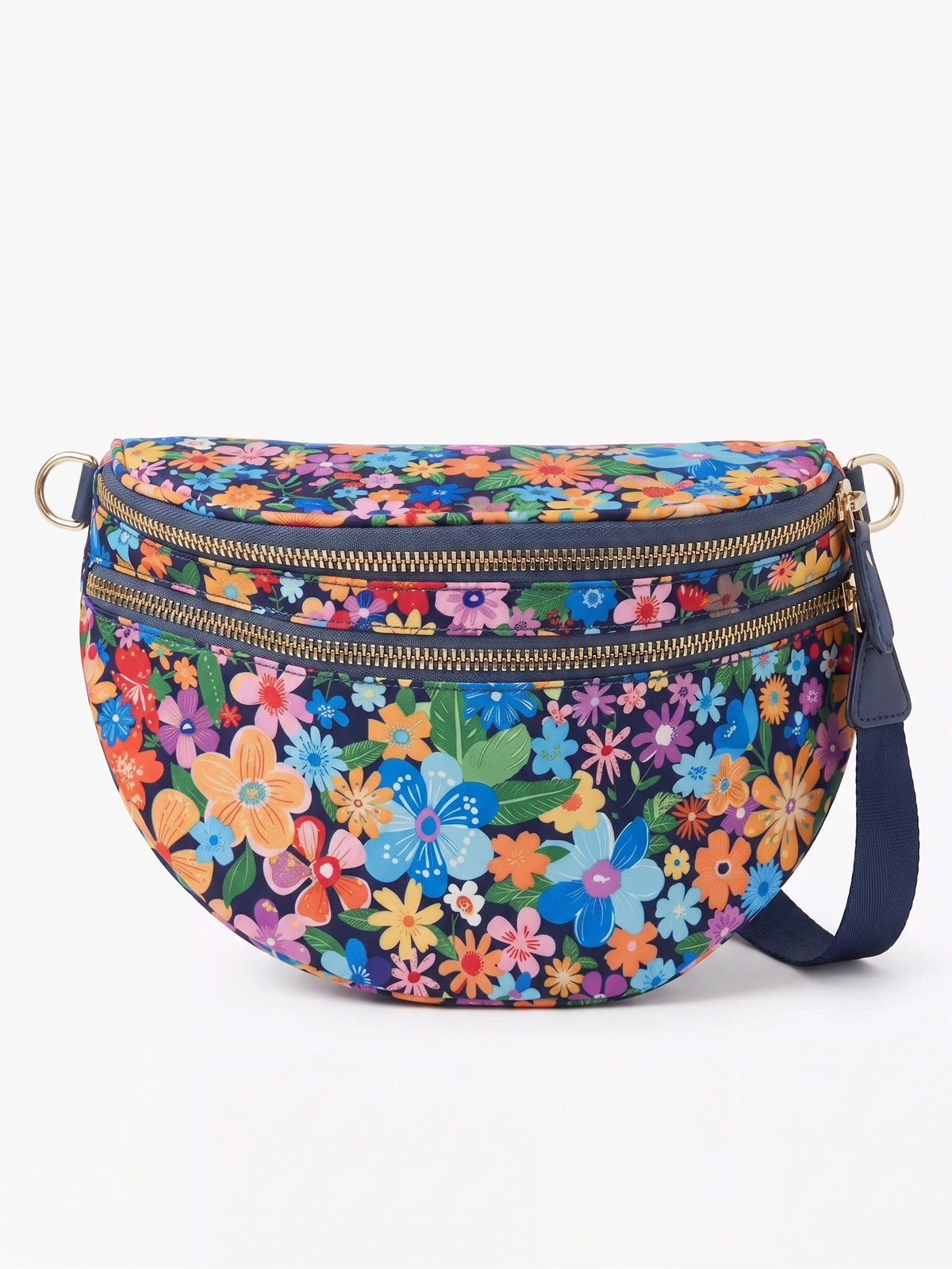 Multicolor Patterned Bum Bag Nylon Crossbody Bag Bum Bag