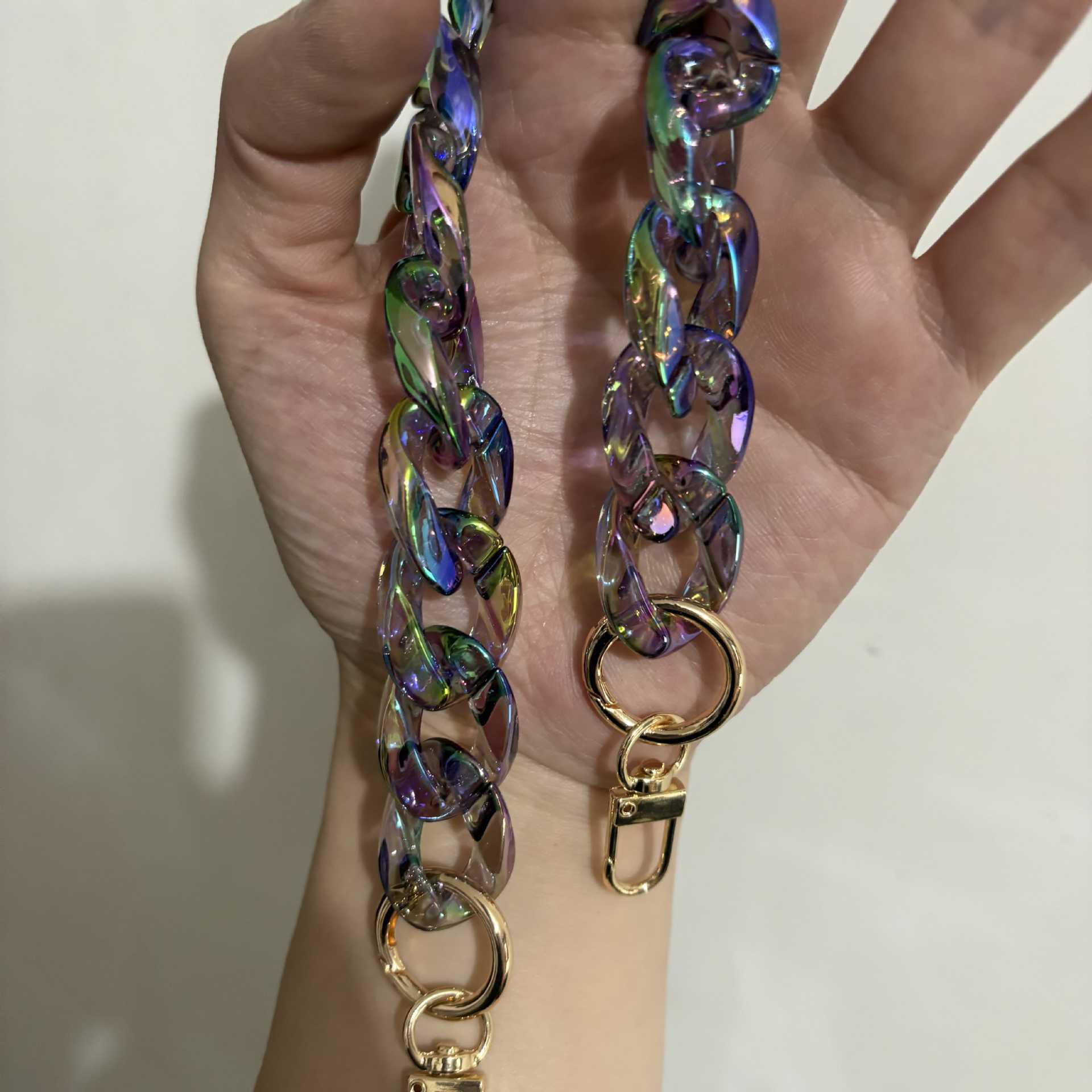 Y2K Iridescent Acrylic Chain Strap for Bags and Phones - 14.6" / 37cm - Wu Xuanyi Style