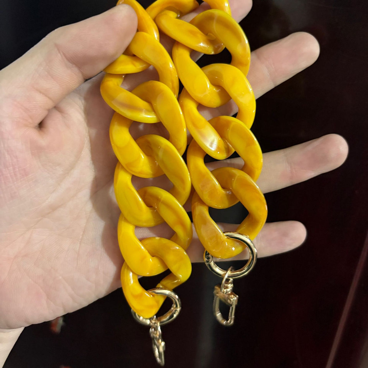 Large Flat Chain Strap - Acrylic Luxury Handbag Strap Fashionable for DIY Crafts