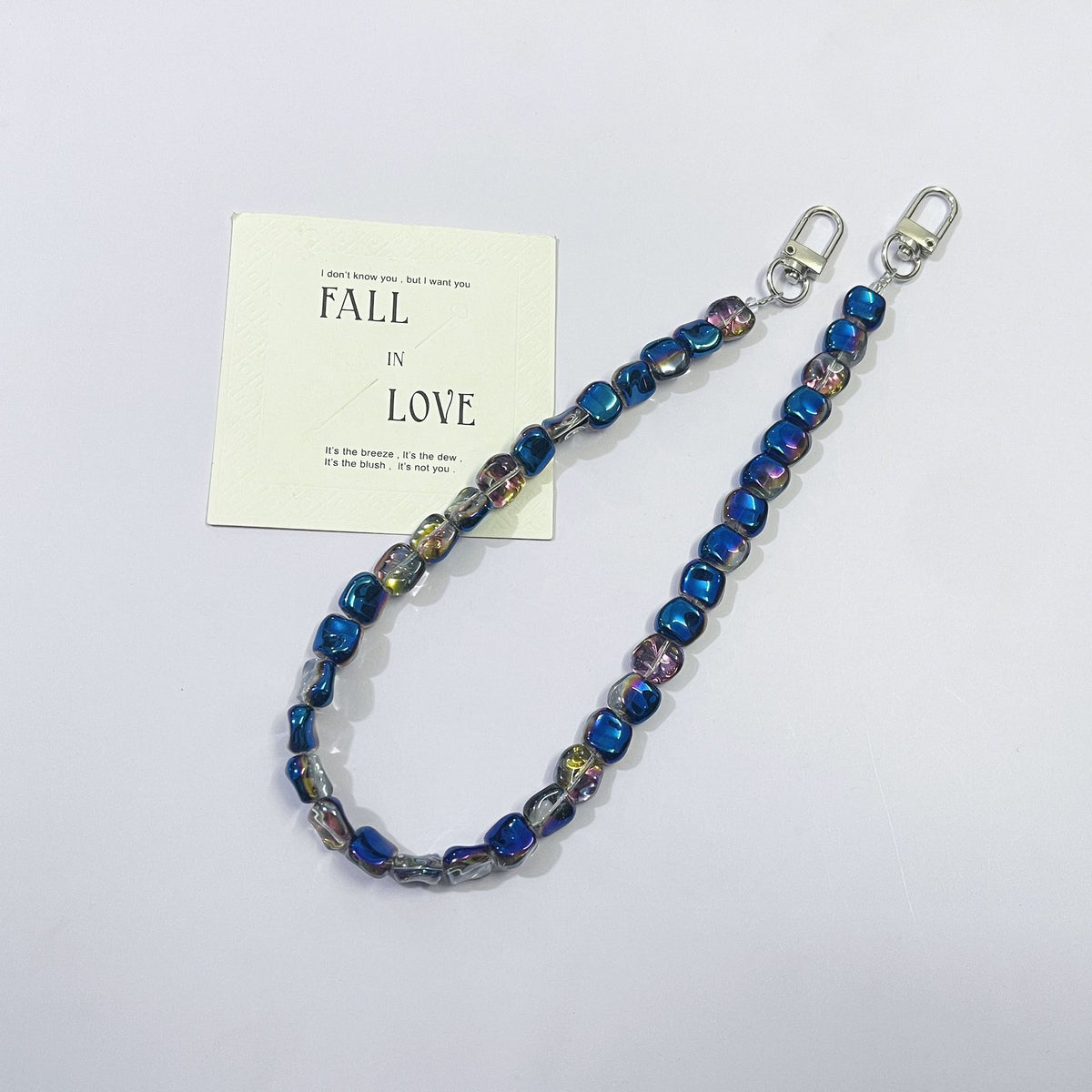 45cm (17.72 inches) Colorful Square Bead Chain Bag Strap
