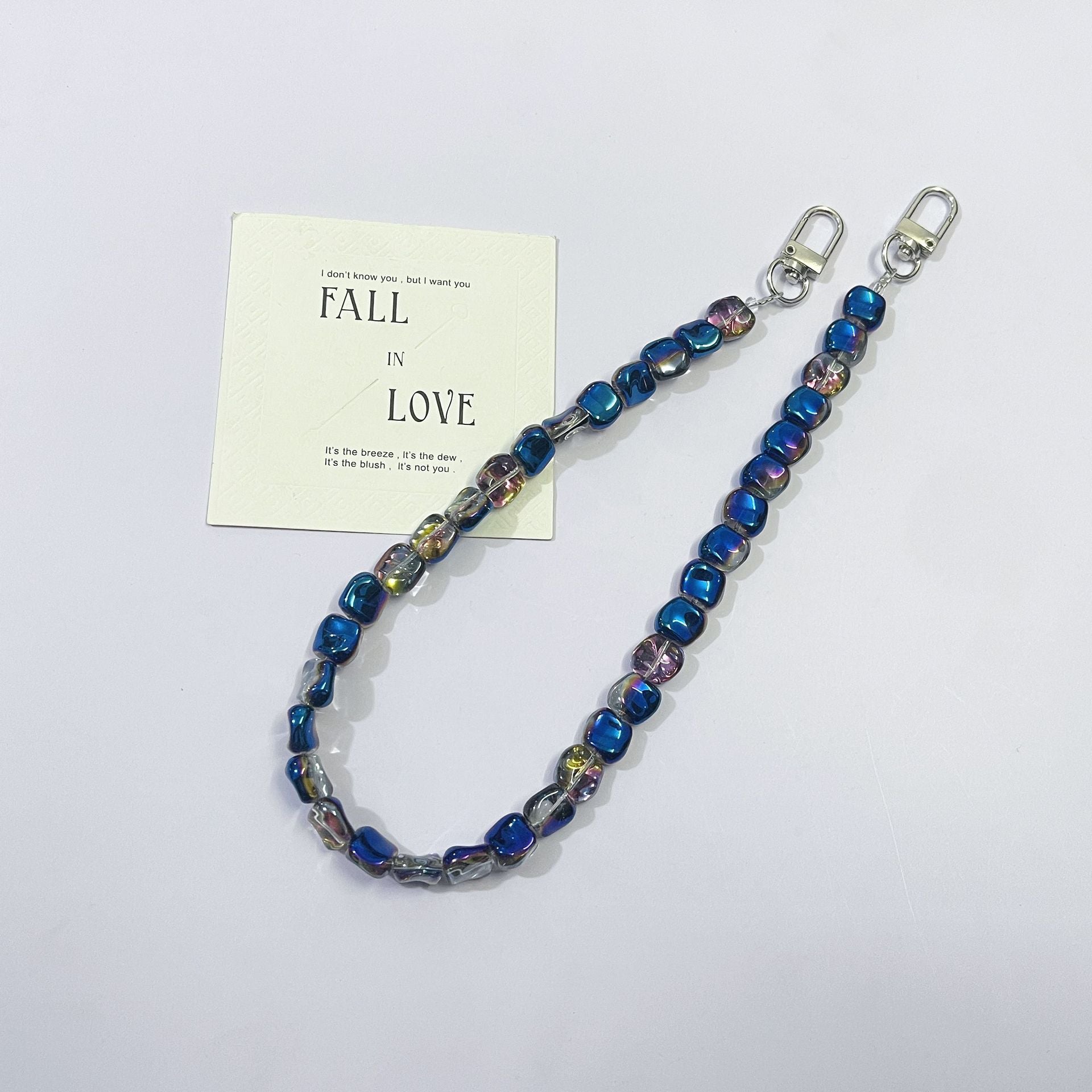 45cm (17.72 inches) Colorful Square Bead Chain Bag Strap