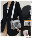 Trendy Clear PVC Chain Shoulder Bag