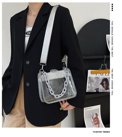 Clear PVC Chain Shoulder Bag