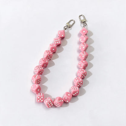 45cm (17.7") Creative Dice Beaded Bag Chain