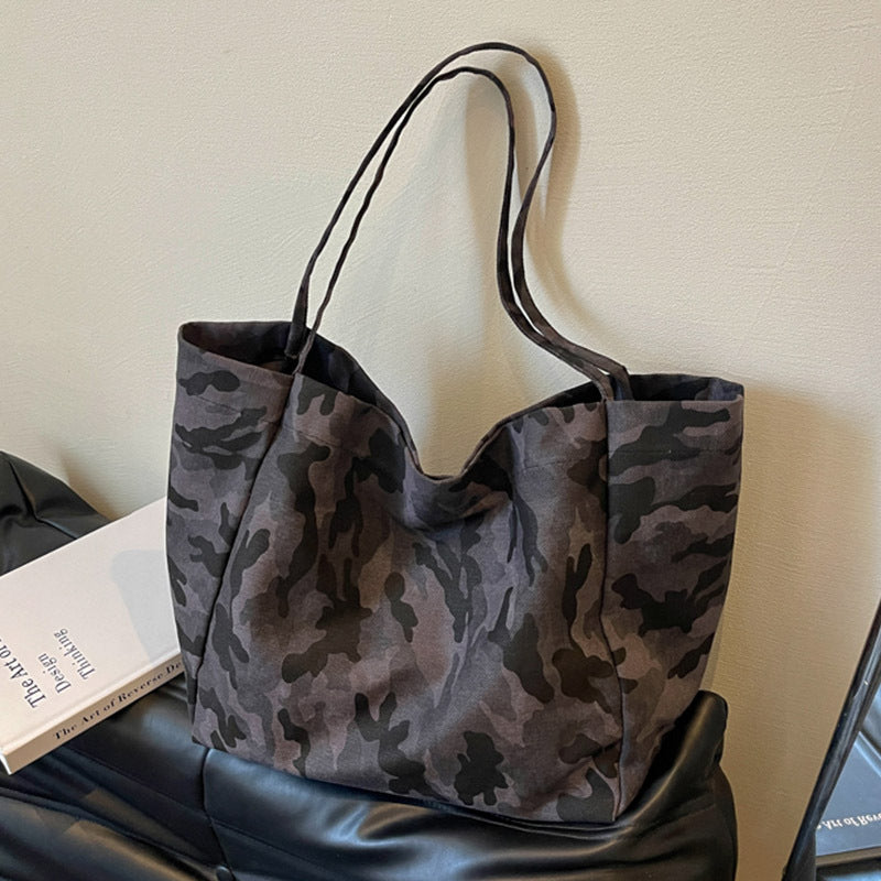 Shoulder Bag for Women Large Carry Handles Cute Camouflage Sling Tote