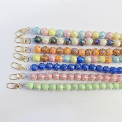 Colorful Iridescent Beaded Bag Chain, 45cm / 20 Inches