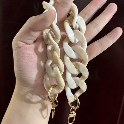 Large Flat Chain Strap - Acrylic Luxury Handbag Strap Fashionable for DIY Crafts