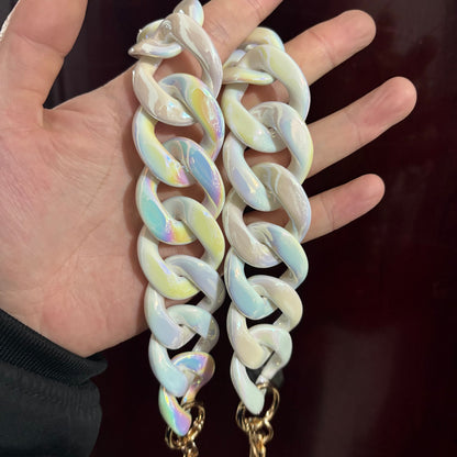 Large Flat Chain Strap - Acrylic Luxury Handbag Strap Fashionable for DIY Crafts