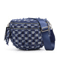Denim Checkered Crossbody Bum Bag Large Capacity Belt Bag