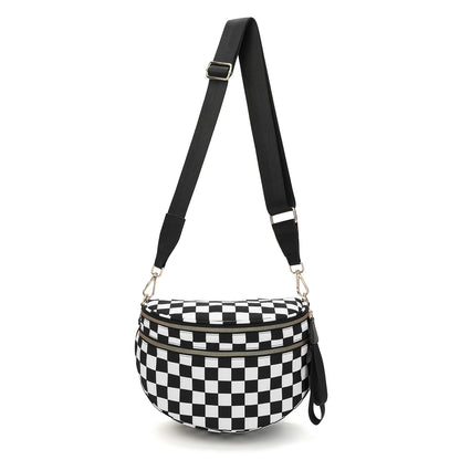 Checkered Crossbody Bum Bag