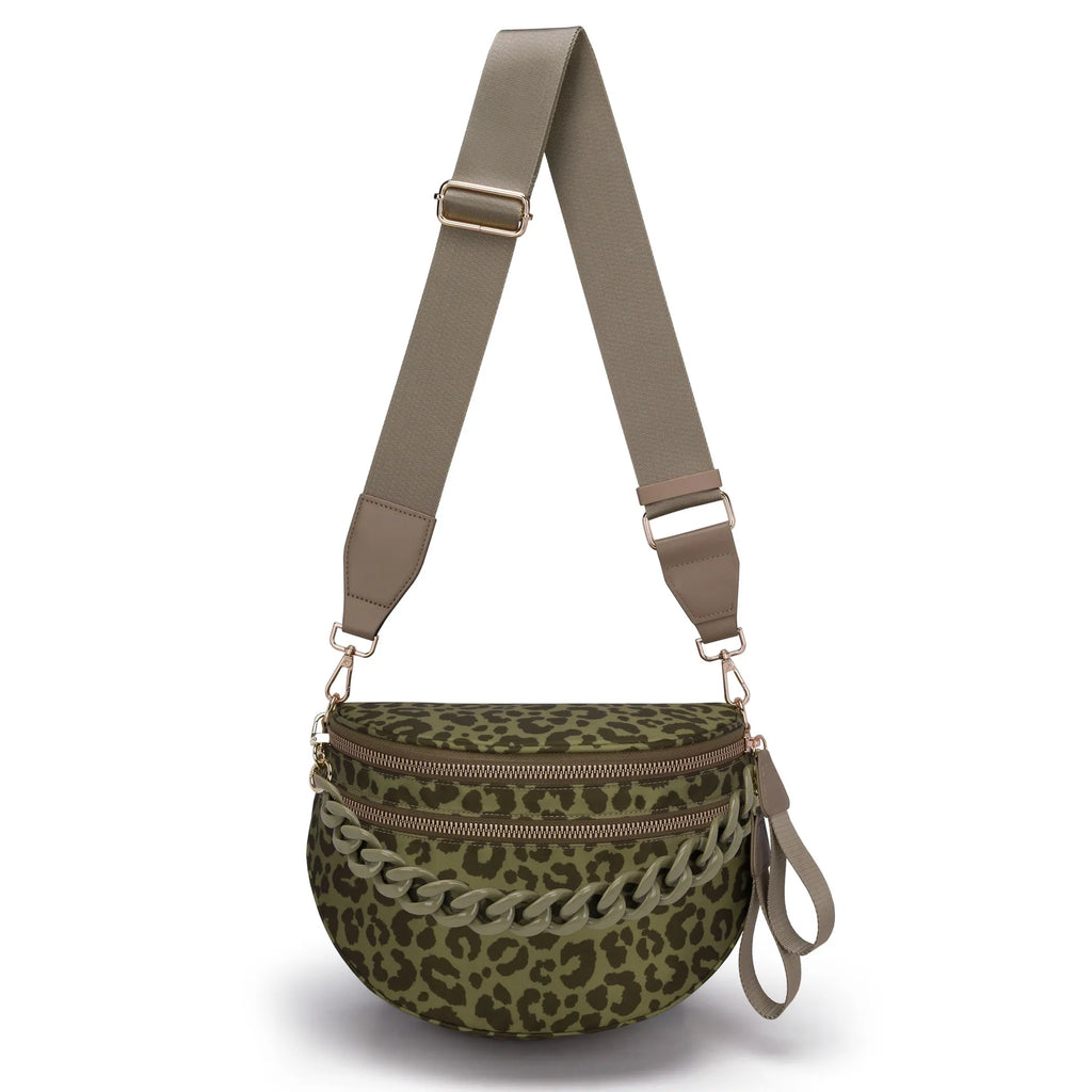 Leopard Purse Leopard Print Bum Bags for Women Crossbody Spacious Waist Bag Fanny Packs Crossbody Bag