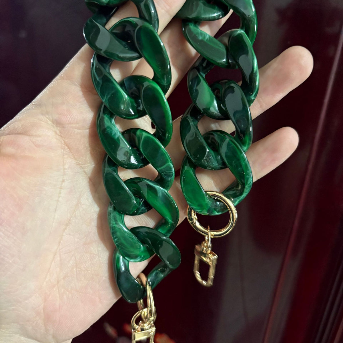 Large Flat Chain Strap - Acrylic Luxury Handbag Strap Fashionable for DIY Crafts