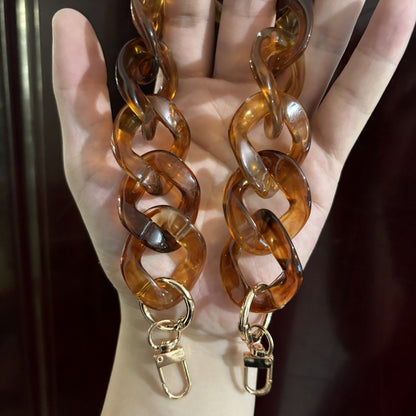 Large Flat Chain Strap - Acrylic Luxury Handbag Strap Fashionable for DIY Crafts