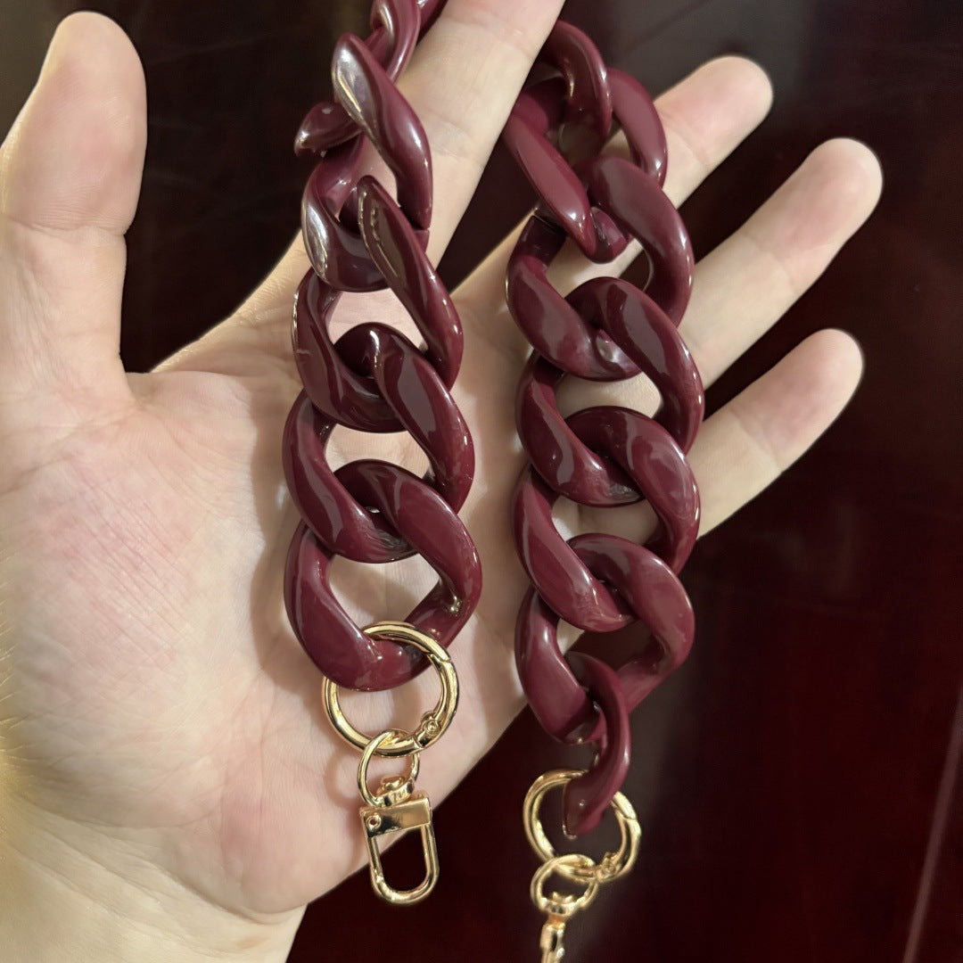 Large Flat Chain Strap - Acrylic Luxury Handbag Strap Fashionable for DIY Crafts