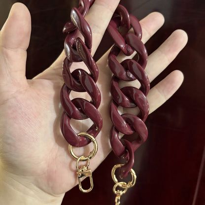 Large Flat Chain Strap - Acrylic Luxury Handbag Strap Fashionable for DIY Crafts