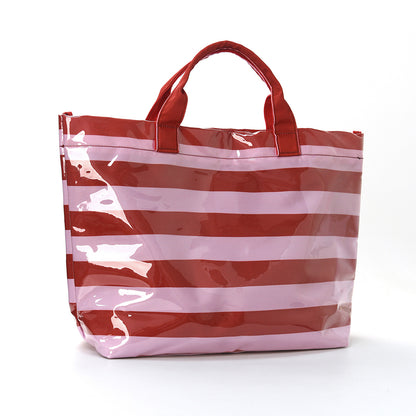 PVC Tote Bag Women's Plastic Tote Purse Large Letters Print Hobo Handbag for Work Beach Gift