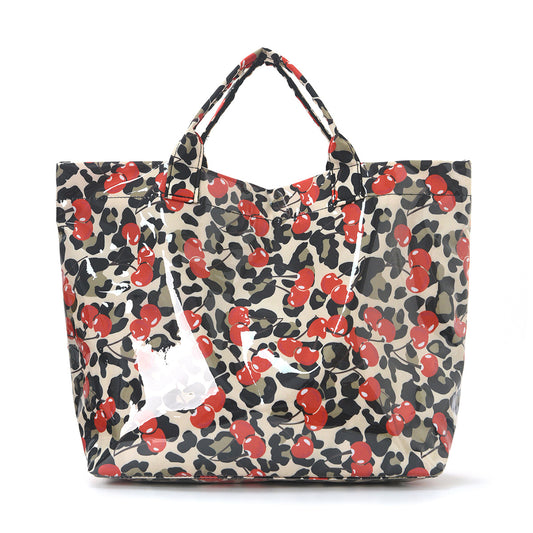 PVC Tote Bag Women's Plastic Tote Purse Large Letters Print Hobo Handbag for Work, Beach, Gift