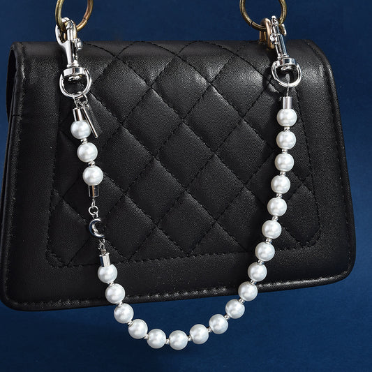 Shiny Faux Pearl Bag Chain Charm, Fashion New Trend Accessory for Crossbody & Handheld Bags
