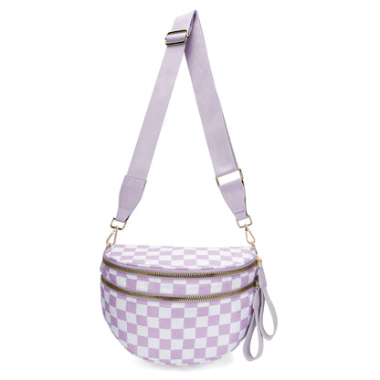 Checkered Crossbody Bum Bag