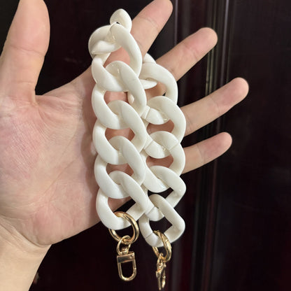 Large Flat Chain Strap - Acrylic Luxury Handbag Strap Fashionable for DIY Crafts