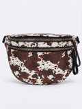 Multicolor Patterned Bum Bag Nylon Crossbody Bag Bum Bag