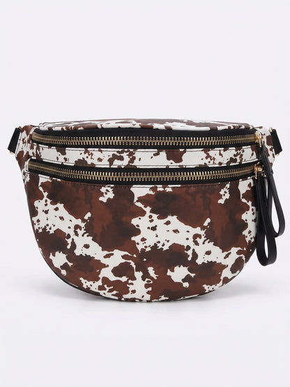 Multicolor Patterned Bum Bag Nylon Crossbody Bag Bum Bag