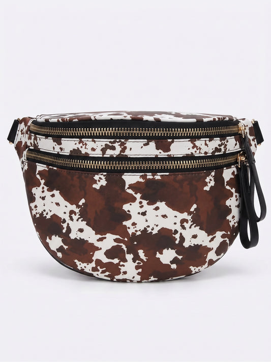 Multicolor Patterned Bum Bag Nylon Crossbody Bag Bum Bag