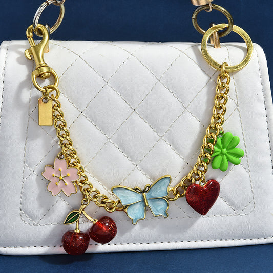 Butterfly Cherry Clover Chain Bag chain
