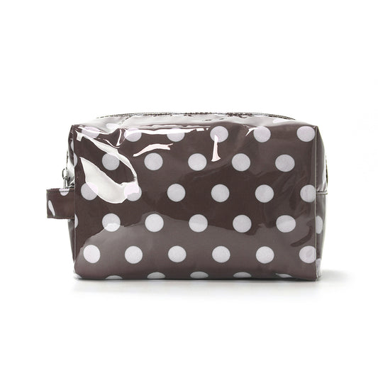 PVC Polka-Dot Cosmetic Bag Waterproof Travel Toiletry Organizer