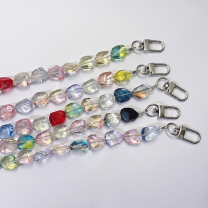45cmm (17inches) Rainbow Multicolor Crystal Bag Chain