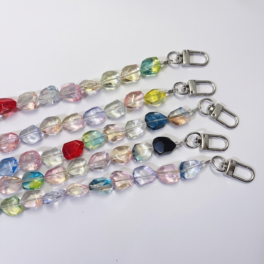 45cmm (17inches) Rainbow Multicolor Crystal Bag Chain