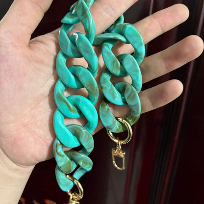 Large Flat Chain Strap - Acrylic Luxury Handbag Strap Fashionable for DIY Crafts