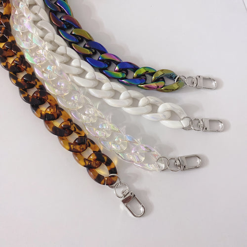 45cm Chunky Iridescent Acrylic Bag Chain Strap