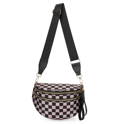 Checkered Crossbody Bum Bag