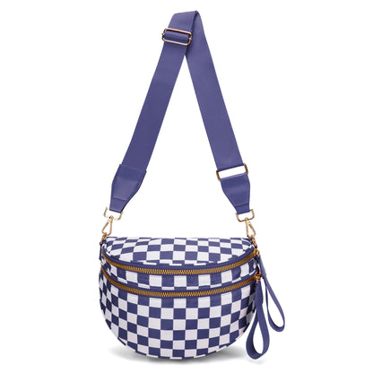 Checkered Crossbody Bum Bag