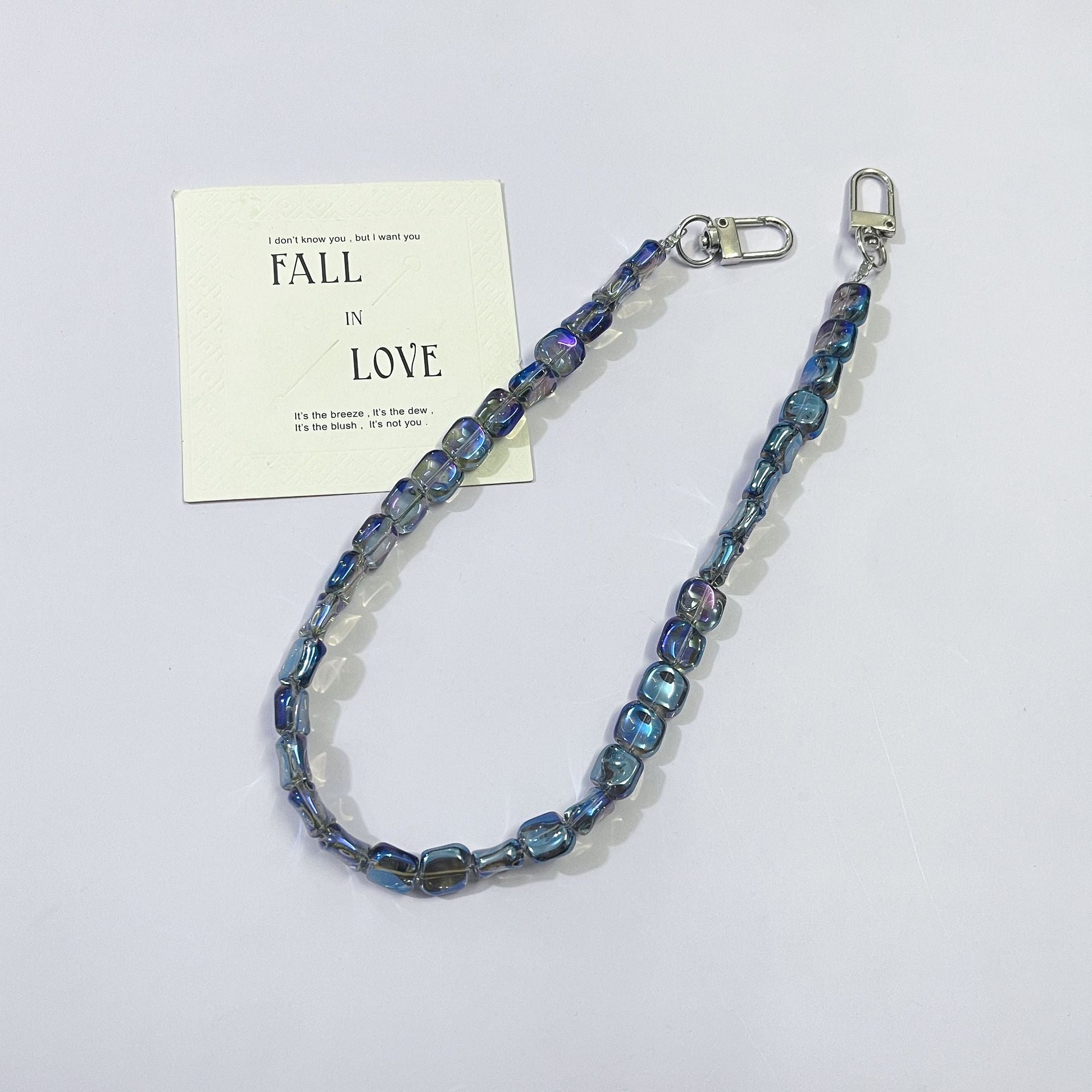45cm (17.72 inches) Colorful Square Bead Chain Bag Strap