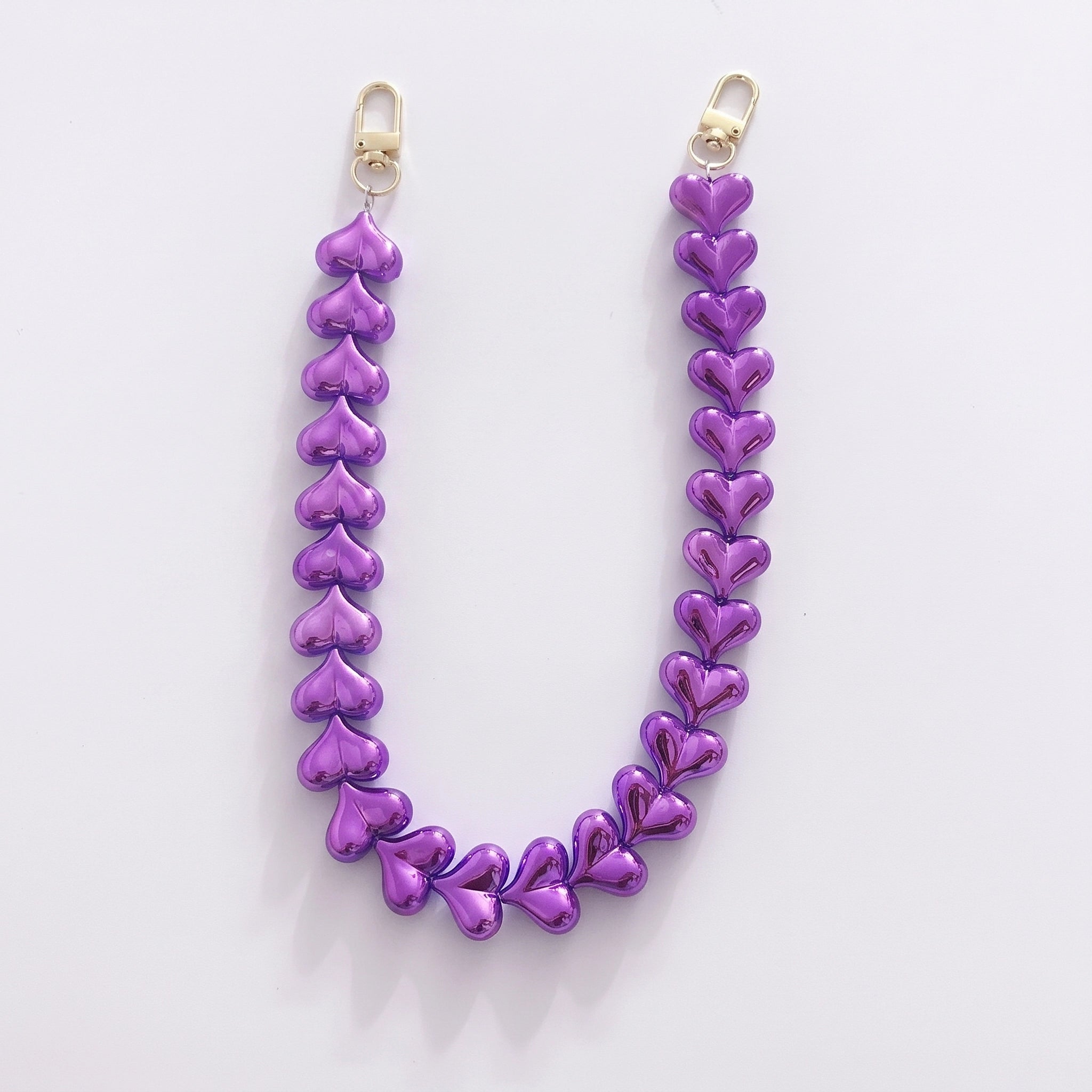 45cm Solid Color Heart Bag Chain – Purse Strap Replacement, 17.7" Handbag Accessory