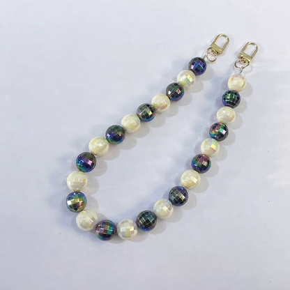 Colorful Iridescent Beaded Bag Chain, 45cm / 20 Inches