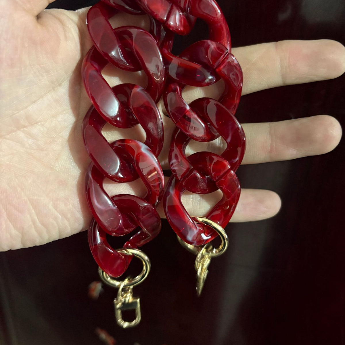 Large Flat Chain Strap - Acrylic Luxury Handbag Strap Fashionable for DIY Crafts