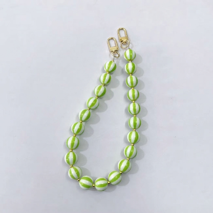 Striped Candy Color Beaded Bag Chain, 45cm / 20 Inches