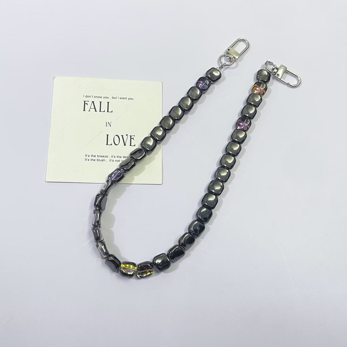45cm (17.72 inches) Colorful Square Bead Chain Bag Strap