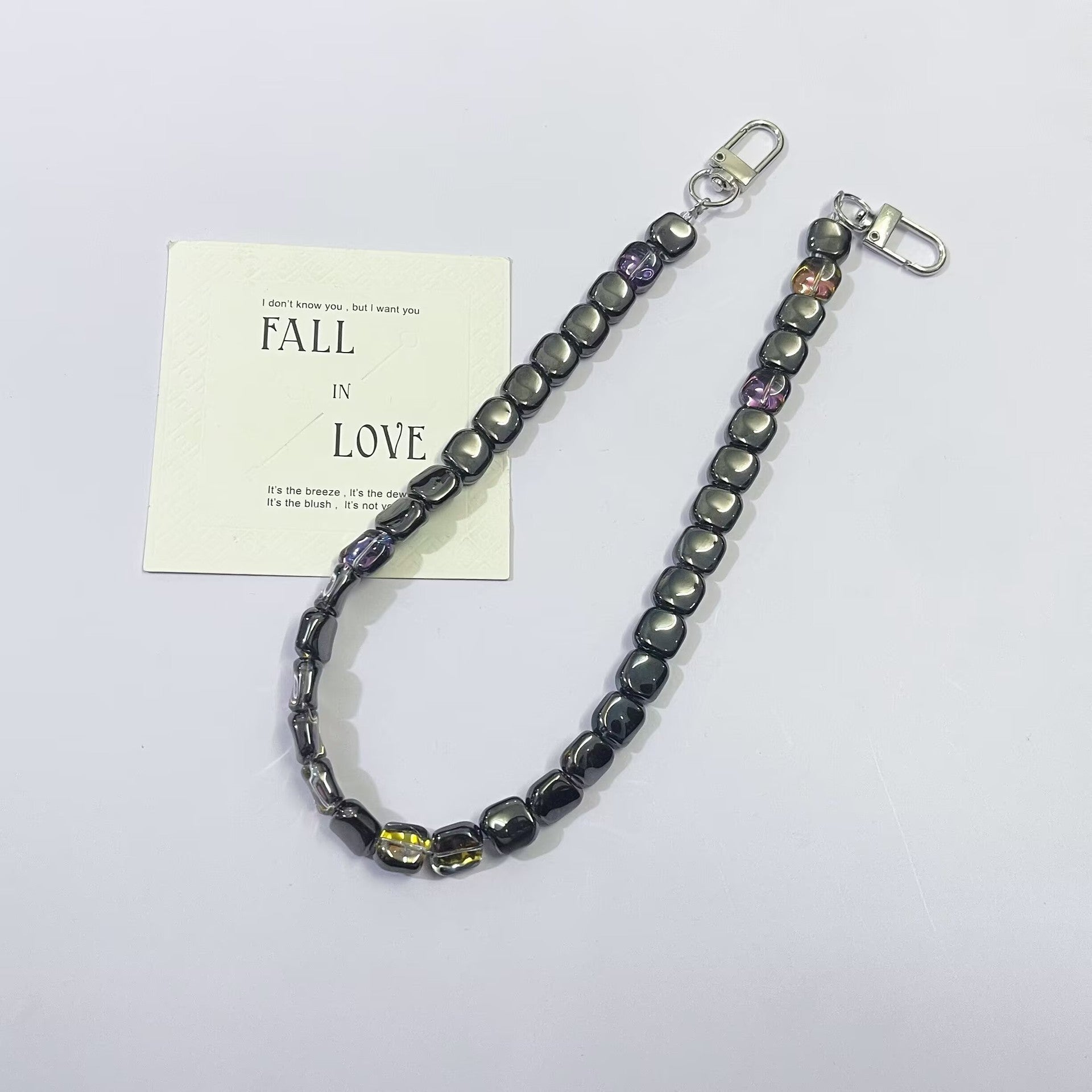 45cm (17.72 inches) Colorful Square Bead Chain Bag Strap